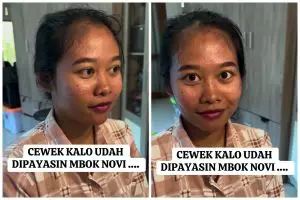 Hasilnya manglingi pol, transformasi makeup pengantin adat Bali ini bikin wajah imut bak boneka