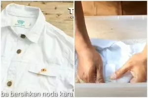 Jangan pakai pemutih, ini trik hilangkan noda karat bekas kancing di baju putih tambah 2 bahan dapur