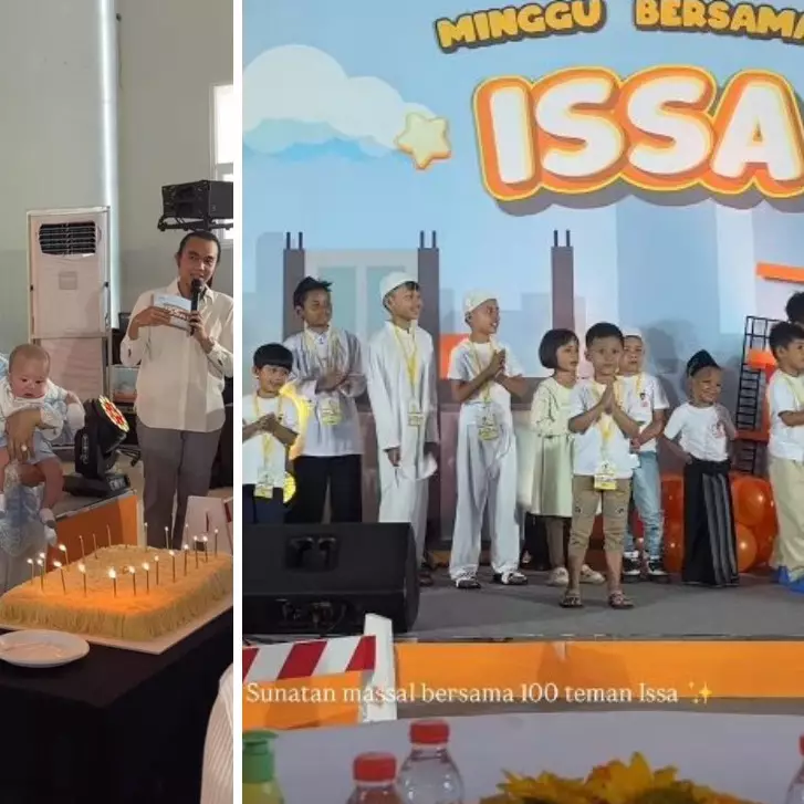 Bukan pesta mewah, Nikita Willy rayakan ultah Issa ke-3 dengan acara sunat massal, ini 9 momennya