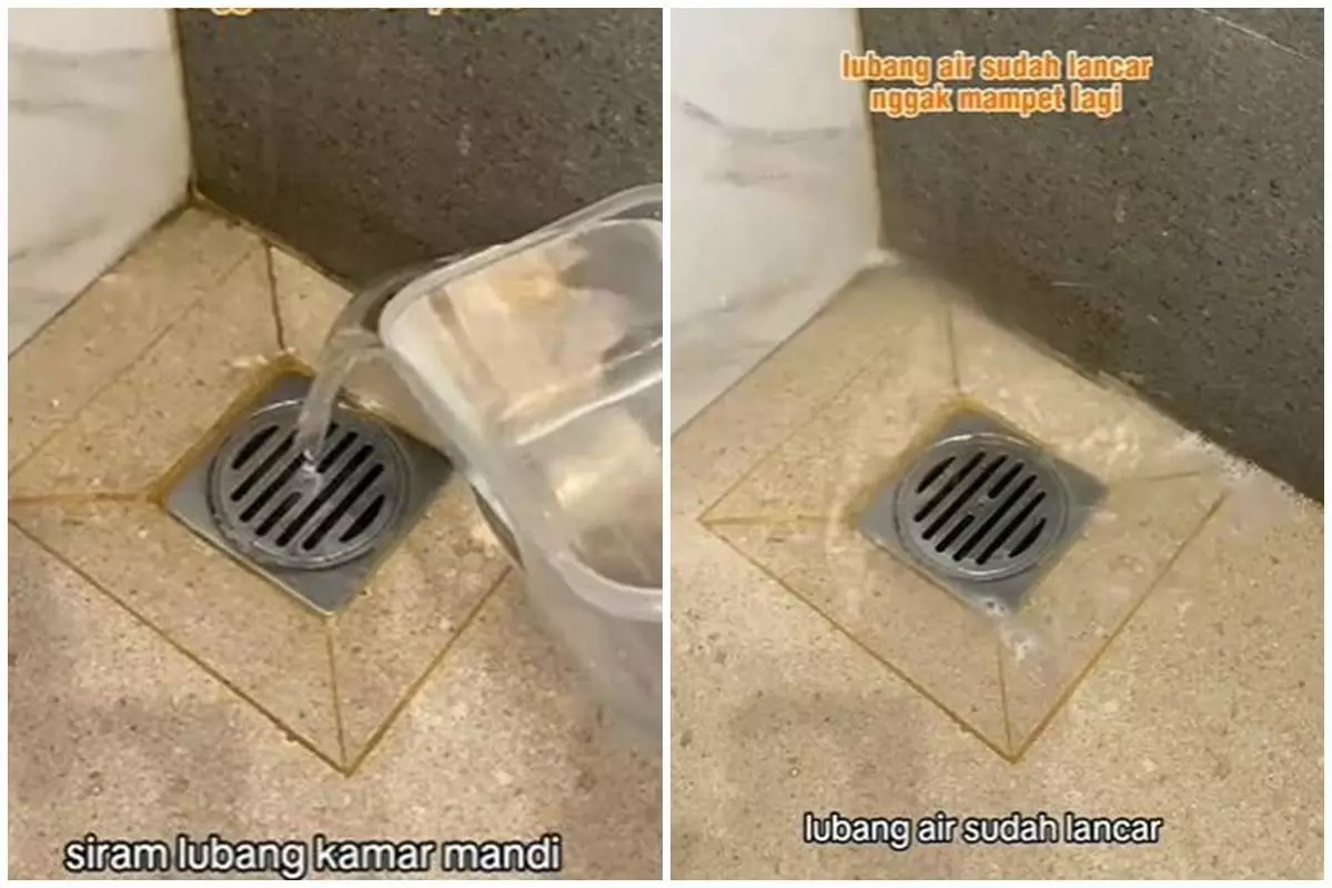 Tanpa panggil tukang servis, ini cara atasi lubang saluran air toilet mampet pakai 2 bahan dapur
