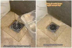 Tanpa panggil tukang servis, ini cara atasi lubang saluran air toilet mampet pakai 2 bahan dapur