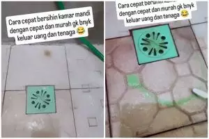 Tanpa racikan bahan khusus, ini trik basmi kerak lantai kamar mandi cuma ditambah 1 bahan dapur