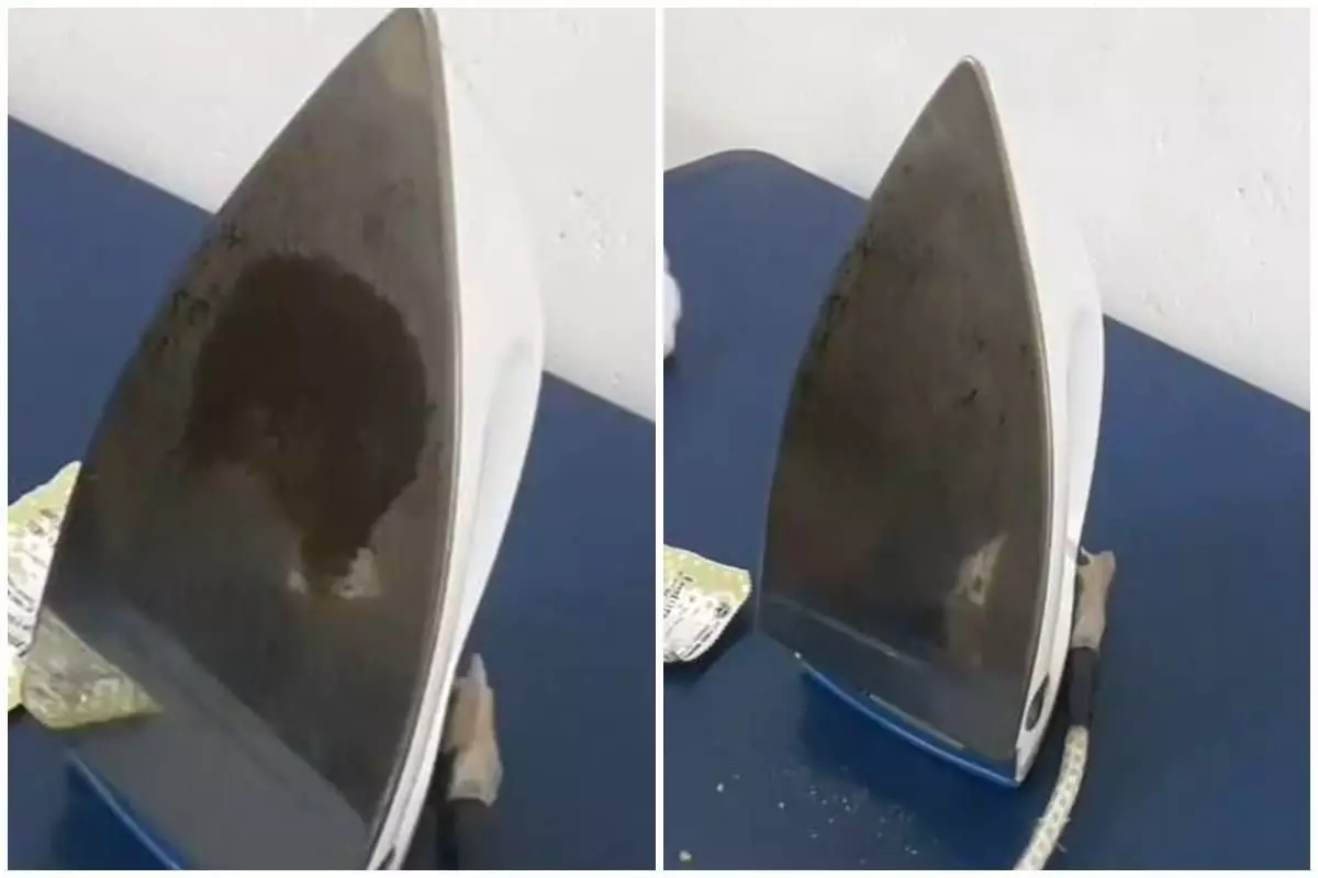 Bukan pakai garam atau sabun, ini trik ampuh hilangkan kerak gosong pada setrika dengan 1 jenis obat