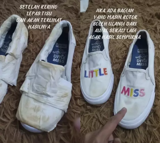 cuci sepatu kanvas yang kotor membandel © TikTok