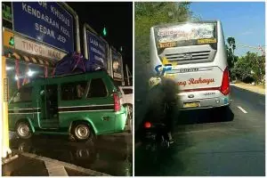 11 Potret kocak kejadian apes pas di jalan raya ini bikin pengin ketawa tapi takut kualat