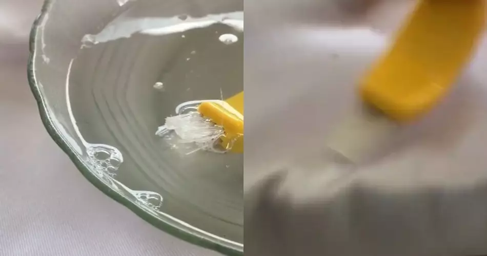 Cara jitu bersihkan noda makanan di taplak meja putih © YouTube