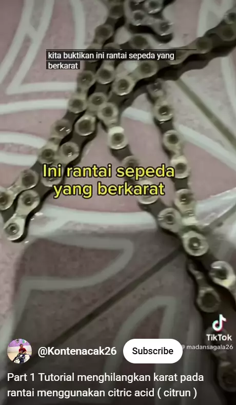 Tak perlu ke tukang servis, trik membersihkan karat rantai sepeda sekarang cuma tambah 1 bahan dapur berbagai sumber