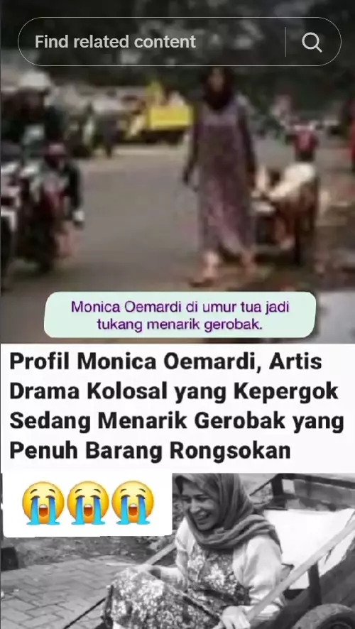 Viral nasib terenyuh Monica Oemardi © berbagai sumber