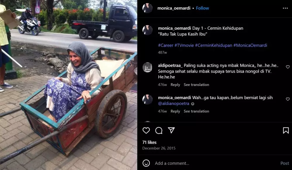 Viral nasib terenyuh Monica Oemardi © berbagai sumber