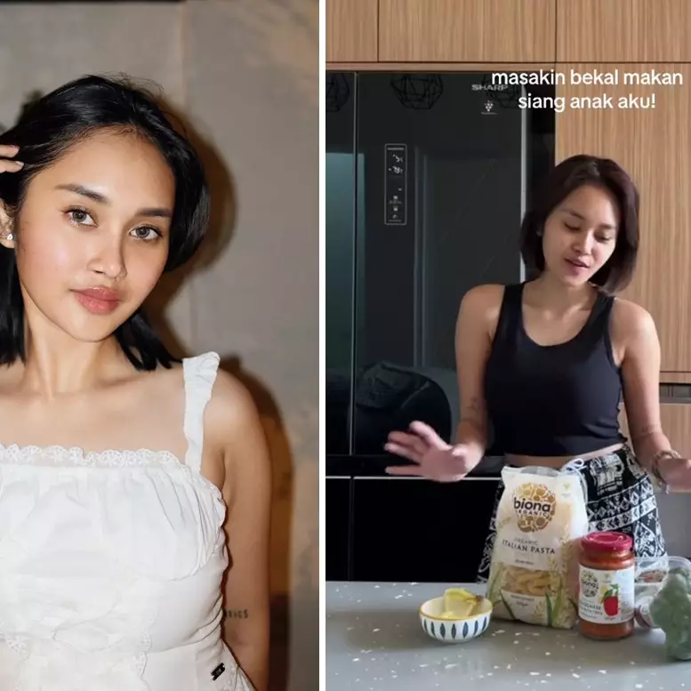 Rumah barunya bersebelahan dengan Farida Nurhan, 9 potret dapur Permesta Dhyaz simpel tetap estetik