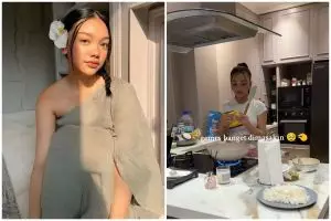 9 Potret dapur Naura Ayu interiornya mungil serba pink, estetik buat ngonten