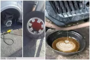 Nggak cuma melayani tambal ban, 11 potret lucu kejadian random di bengkel ini bikin ngelus dada