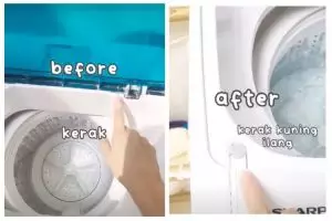  Tidak perlu deep cleaning, kini trik bersihkan kerak di mesin cuci lebih mudah pakai 3 bahan dapur