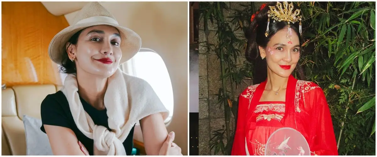9 Potret Luna Maya pakai hanfu busana tradisional Tiongkok saat bridal shower, elegan pol