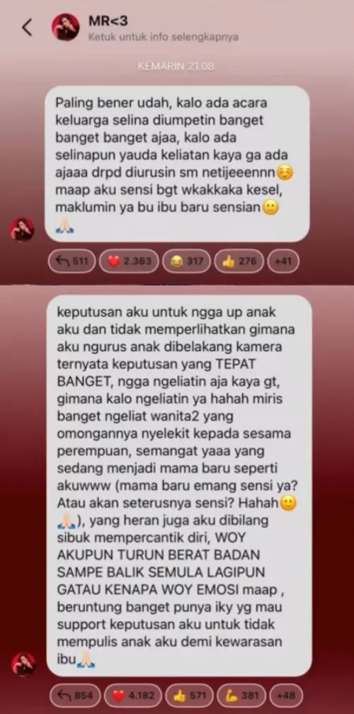 Mahalini dicibir pilih percantik diri © Instagram