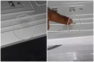 Trik mudah menambal freezer bocor karena kena tajam tanpa dilas