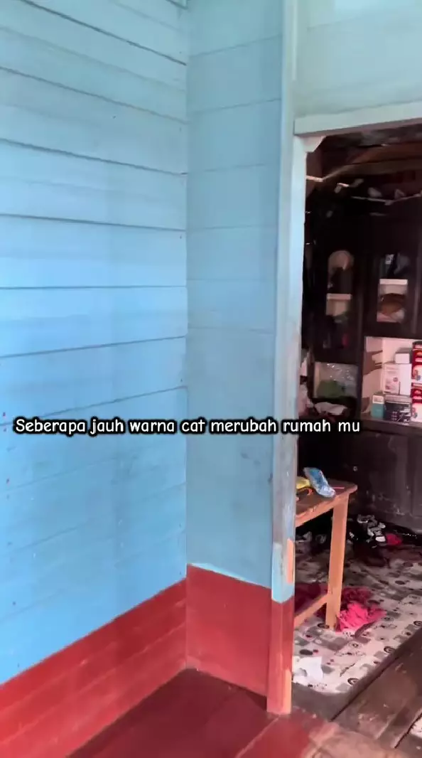 Wanita ini renovasi rumah dinding kayu jadi mewah © TikTok Wanita ini renovasi rumah dinding kayu jadi mewah © TikTok