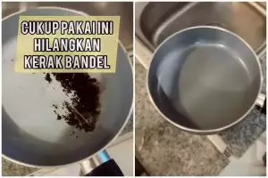 Trik menghilangkan kerak gosong di teflon sekarang pakai 1 bahan sederhana, noda membandel auto enyah