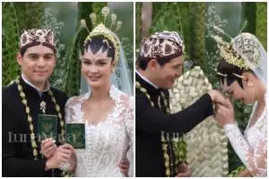 13 Momen akad nikah Luna Maya dan Maxime Bouttier digelar intimate di Bali, nominal maharnya unik