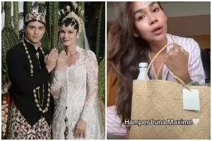 Suvenir pernikahan Luna Maya dan Maxime cuma dibungkus tas rotan, tapi isinya mewah, 5 potretnya