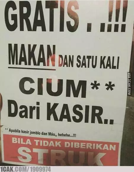 potret kocak kasir © berbagai sumber