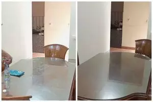 Cara bersihkan meja makan biar kinclong & kesat pakai 1 bahan dapur, bersih tanpa sabun khusus kaca