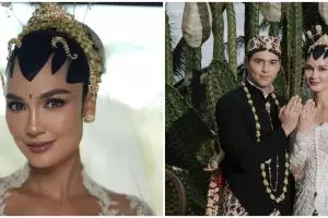 Begini jadinya jika Luna Maya diedit pakai riasan makeup pakem Paes Ageng, auranya manglingi pol