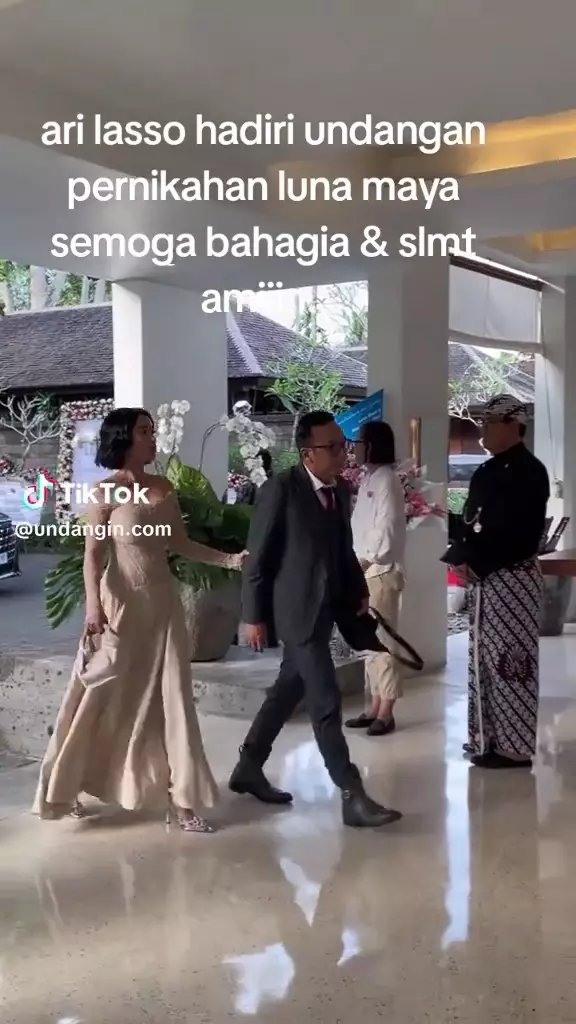 potret ari lasso dearly joshua di pernikahan luna maya © 2025 TikTok