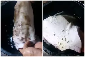 Trik bersihkan noda minyak dan saus di baju putih pakai bahan alami, hasilnya cling tanpa pemutih