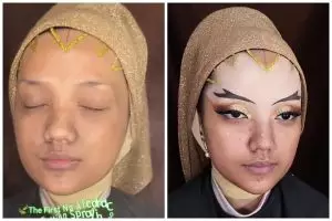 Pengantin ini request makeup Paes Ageng meski berhijab, transformasinya manglingi bak putri keraton