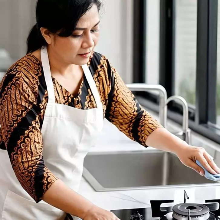 Tanpa dibongkar, ini trik bersihkan sela bawah kompor listrik pakai 1 alat sederhana