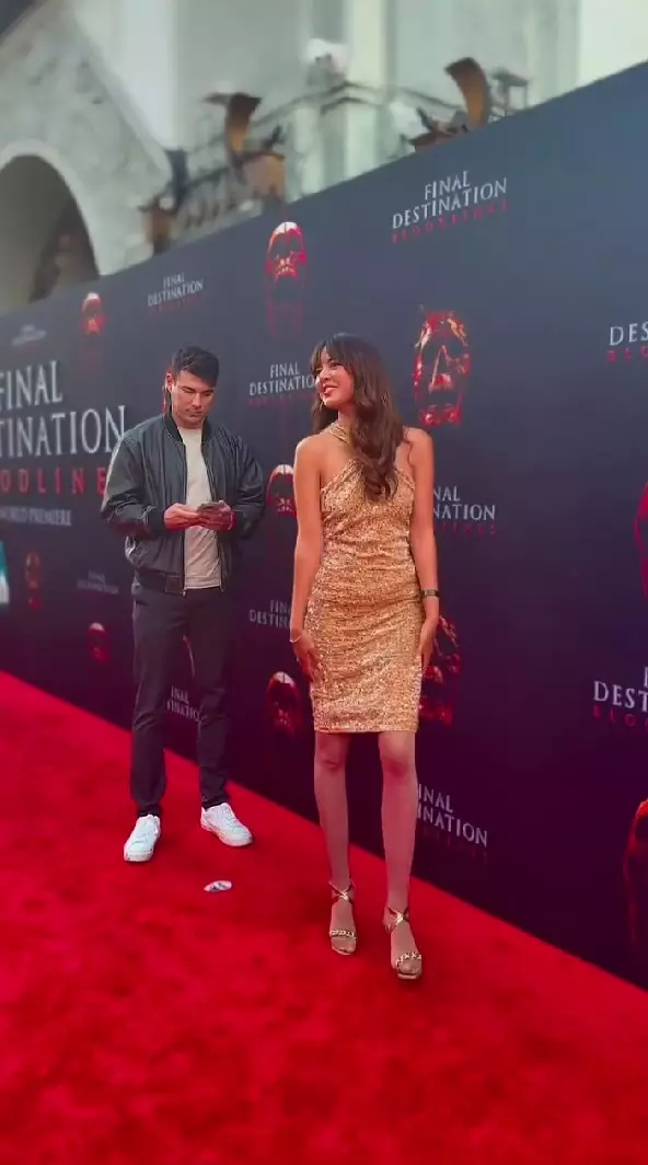 Aurelie Moeremans di karpet merah Hollywood © Instagram Aurelie Moeremans di karpet merah Hollywood © Instagram