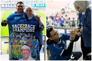 Maula Akbar putra Dedi Mulyadi lamar sang kekasih, ini 9 momen romantisnya berlatar stadion bola