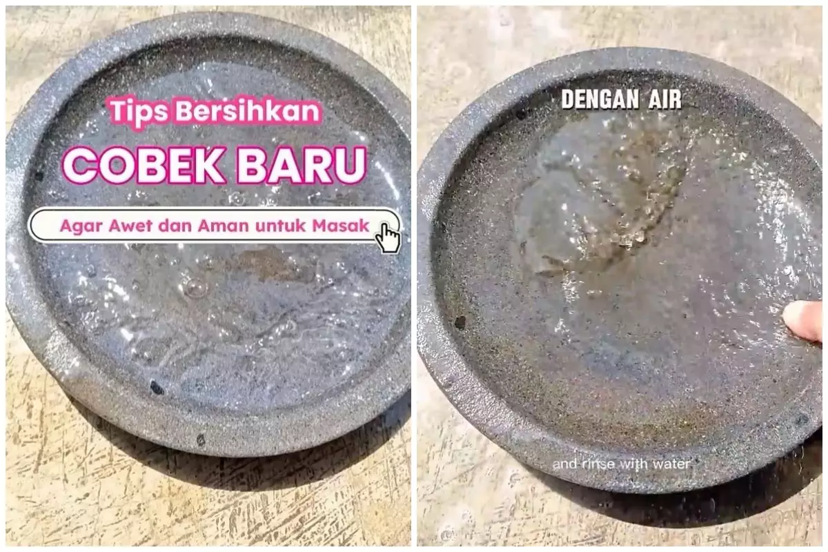 Jangan langsung dipakai, trik bersihkan cobek sekarang agar higienis dan awet pakai 2 bahan dapur