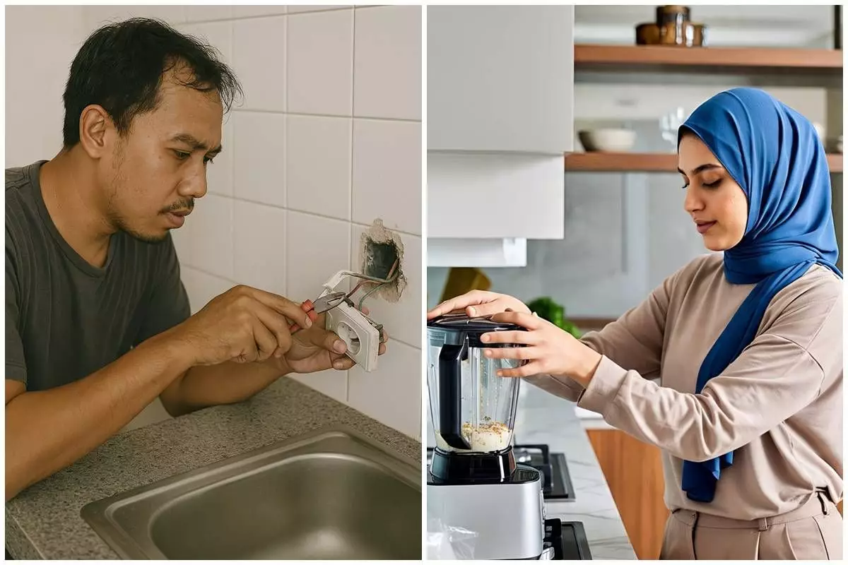 Tips menata peralatan listrik di dapur rumah agar aman, rapi, dan bebas risiko korsleting