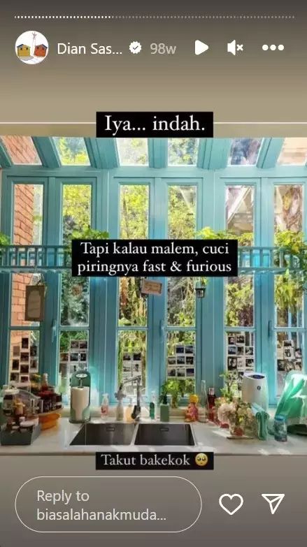 cara dian sastro dekorasi dapur © 2025 Instagram