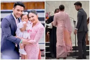 9 Potret Jessica Mila dampingi Kyarra jalani baptis bayi, tampil anggun dengan kebaya ala Batak