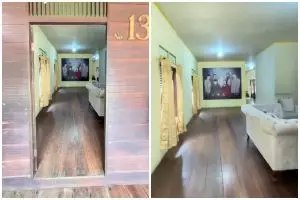 Luas ruang tamunya bisa buat main bola, 9 cara wanita asal Jambi menata rumah kayunya sedap dipandang