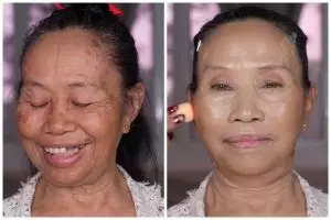 Tampil muda tak harus operasi, transformasi wanita 50 tahun pakai siger dan soft makeup ini ayu pol