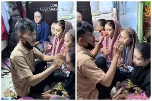 Kejar target, MUA ini rias 18 orang seorang diri, hasil makeup-nya dipuji flawless paripurna