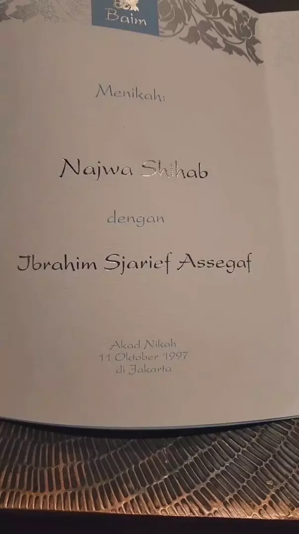 kenangan pernikahan Najwa Shihab dan Ibrahim © Instagram