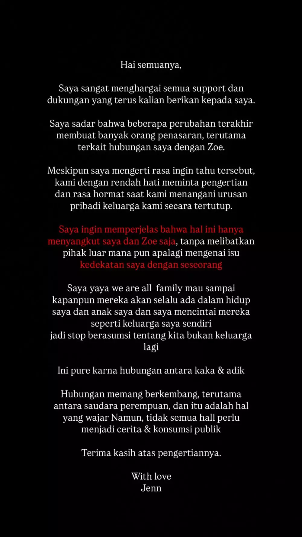 respons bijak mertua Jennifer Coppen © berbagai sumber