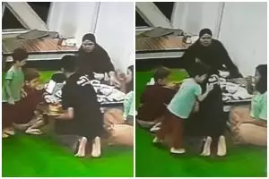 Awalnya terlihat sepele, momen pramusaji dipeluk anak kecil ini bikin haru, begini kisah di baliknya