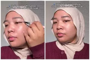 Tak perlu pakai solasi lagi, ini cara baru gambar garis eyeliner lurus tanpa bikin makeup rusak