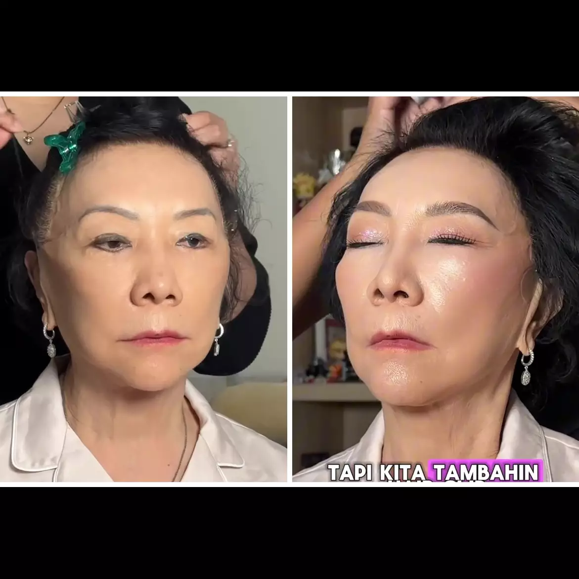 Skill MUA-nya keren, transformasi nenek 80 tahun dirias soft makeup jadi tampak 40 tahun lebih muda