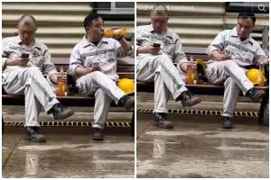 Aksi pekerja asing minum sirup lokal langsung ditenggak, gimana sih cara minumnya yang benar?
