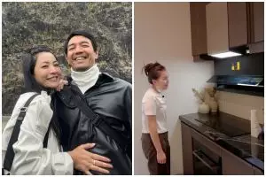 Tempat masaknya mungil tapi canggih, ini 5 cara Hesti Purwadinata menata dapur minimalis tetap estetik