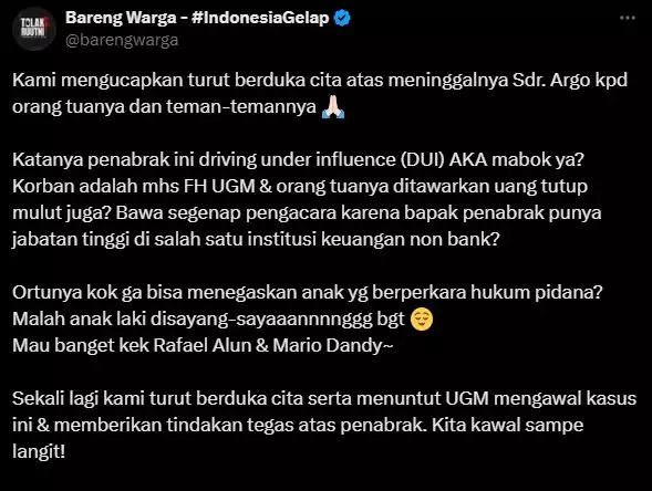 fakta kecelakaan bmw tabrak mahasiswa ugm  © 2025 brilio.net