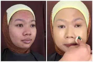 Hasilnya cantik paripurna, transformasi makeup cewek berjerawat dirias fresh look ini bikin melongo