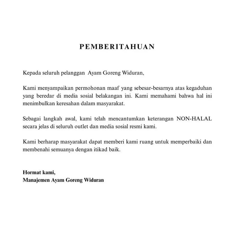 kronologi kasus kehalalan Ayam Goreng Widuran Solo © 2025 brilio.net kronologi kasus kehalalan Ayam Goreng Widuran Solo © 2025 brilio.net